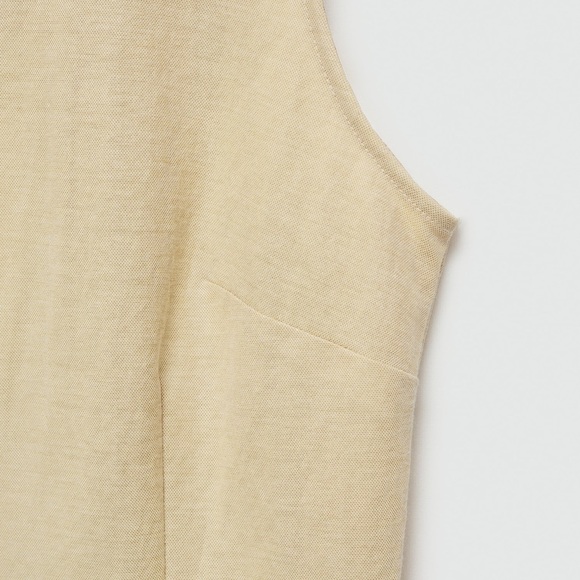 Mango Beige Button-Front Mini Dress - Picture 7 of 8